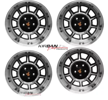 REPRODUCTION GRAND NATIONAL 15 X 8 Wheel, 1 Turbo 6 Center Cap, 5 Correct Lug Nuts, And 1 Chrome-plated Valve Stem