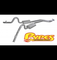PYPES PERFORMANCE TWO AND A  HALF INCH DUAL EXHAUST SYSTEM (Non-Polished Stainless Steel) #6996