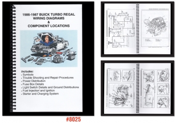 1986-1987 Buick Turbo Regal Wiring Diagrams And Component Locations Booklet