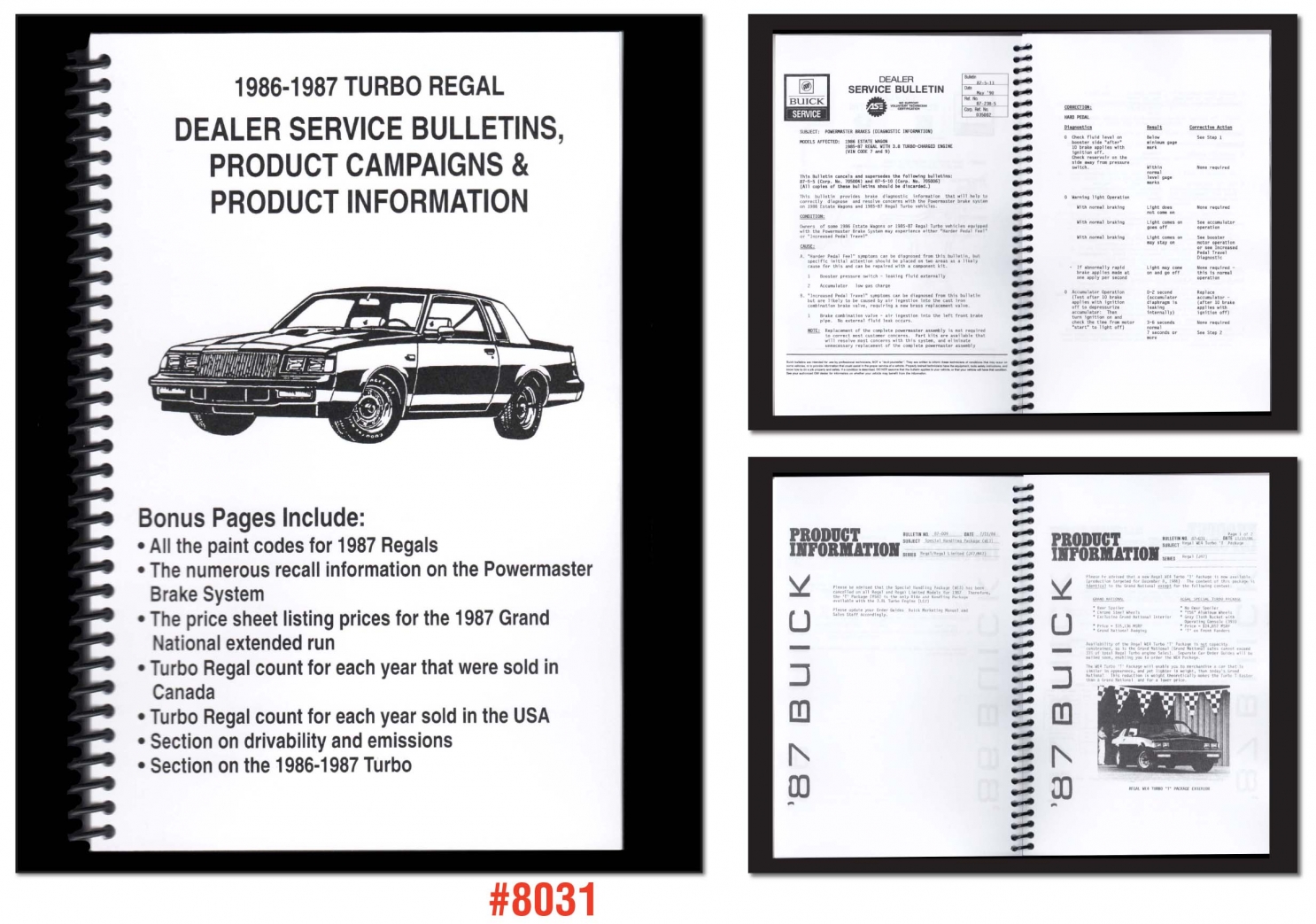 1984-1987 Buick Turbo Regal Technical Information Booklet – 240 Pages, Gbodyparts, Dennis Kirban