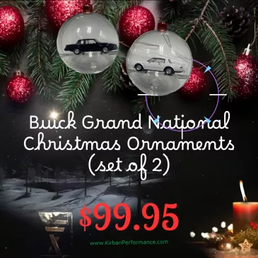 Buick Grand National Christmas Ornaments (set Of 2)