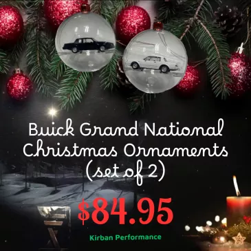 Buick Grand National Christmas Ornaments (set Of 2)