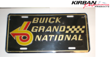 GM Licensed "BUICK GRAND NATIONAL" With Power 6 - License Plate