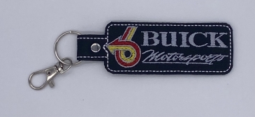 Turbo 6 "Buick Motorsports" Black Leather Keychain #8610