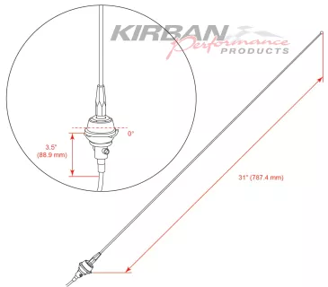 1972-81 Pontiac Trans Am Replacement Antenna