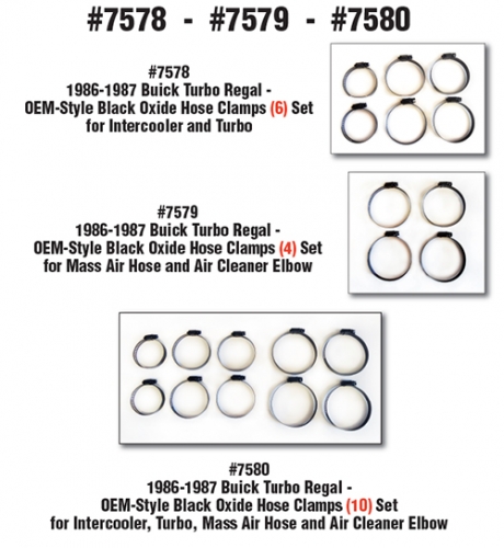 Black MAF Pipe Turbo Intercooler Hose & T-Bolt Clamp Set For 1986-1987 Grand National, T6P