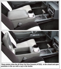 Custom-made Center Armrest Console With Cup Holders  - FULL SIZE - BLACK KPP7334