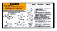 TRUNK JACKING INSTRUCTIONS DECAL #6663