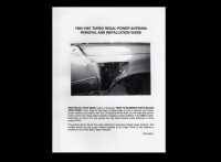 1984-1987 Turbo Regal - POWER ANTENNA REMOVAL AND INSTALLATION GUIDE  BOOK #6976