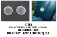 Reproduction COURTESY LAMP LENSES (2) SET #7603