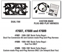 Dual Fan Conversion Kit And Custom-made Plug-and-Plug Harness #7607