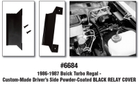 CUSTOM MADE DRIVERS SIDE POWDER COATED BLACK RELAY COVER
