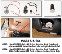 Aftermarket LED Under-the-Dash Interior Lights Bulbs (3) Set KPP7663