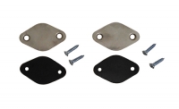 SEATBELT RELEASE BLOCK-OFF STAINLESS PLATES (2) KIT #7813