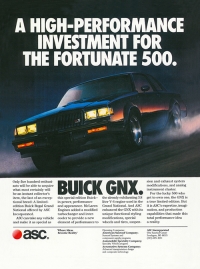 GM Licensed -  GNX AD From ASC 2' W X 3' H VINYL BANNER