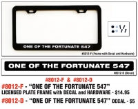 ONE OF THE FORTUNATE 547 White And Black Decal